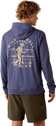 Ariat Mens Lightweight Retro Hoodie Long Sleeve in Nightshadow, Size X-Large, by Ariat