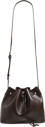 Mansur Gavriel Leather Drawstring Bucket Bag in Ebony at Nordstrom