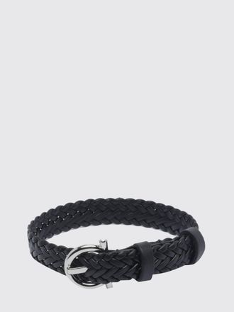 Ferragamo Bracciale regolabile in pelle di vitello intrecciata con fibbia Gancini