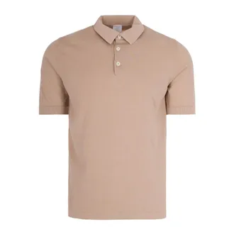 Eleventy Polo Shirts, male, Brown, Size: 2XL Knitted Polo Shirt