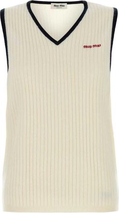 Miu Miu Beige Cashmere Vest