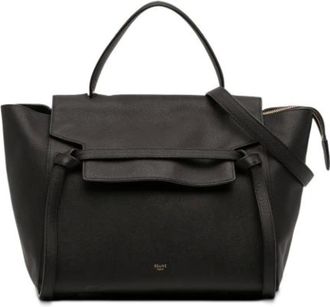 Celine Pre-owned Handbags, female, Black, Size: ONE SIZE Pre-owned Vintage Leather Handbag