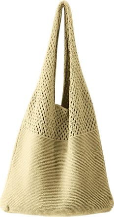 Generic Mesh Handbag Bag Mesh Hollowed Out Beach Bag Knitted One Shoulder Womens Bag over The Shoulder Bags for Men (E, One Size)