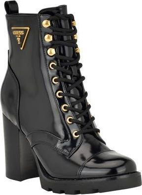 Guess Neadyn Lace-Up Bootie in Black 001 at Nordstrom Rack, Size 6.5