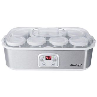 Steba jm 3 Yogurt Maker, Plastica, Acciaio Inox/Bianco
