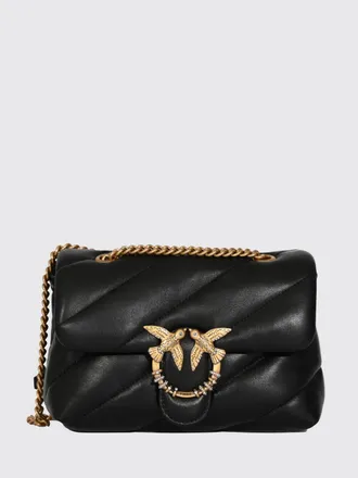 Pinko Mini Love Bag Puff Matelass&eacute; Nappa Crossbody Bag with Rhinestones