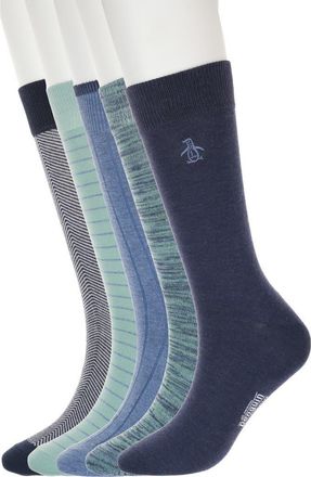 Original Penguin Assorted 3-Pack Crew Socks in Denim at Nordstrom Rack