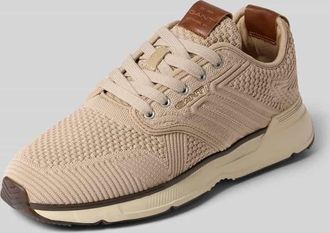 GANT Sneaker aus Leder-Textil-Mix Modell Beeker in Taupe, Gr&ouml;&szlig;e 40