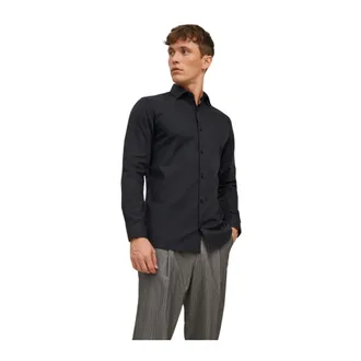 Jack & Jones Heren, Overhemden, Zwart, Maat: XL Katoen