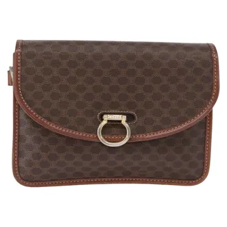 Celine Vintage Macadam Canvas Brown Canvas Backpack Bag (Pre-Owned)