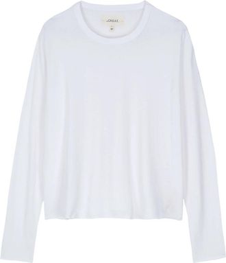 The Great. Crop Long Sleeve Tee - Dames - Longsleeves - Wit - M - Katoen - Tops