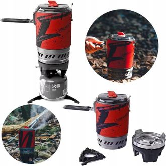 OEM Hornilla De Camping Fire-maple Fms-x5 Polaris Red De 1800 W Con Quemador Y Olla