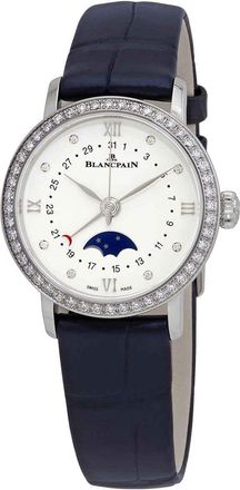 Blancpain Villeret Quantieme Phases de Lune Automatic Diamond Ladies Watch 6106-4628-55A