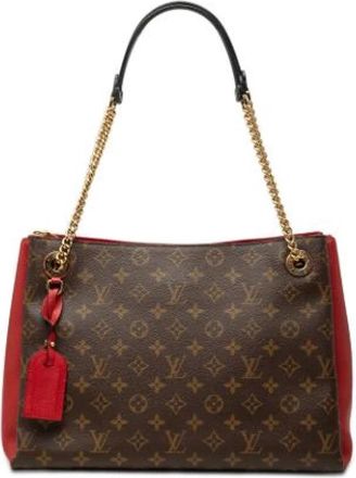 Louis Vuitton Tweedehands Canvas Louis Vuitton tassen - Dames - Vintage Schoudertas - Bruin - ONE Size - Vintage