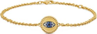 David Yurman Bracciale Cable Collectibles Evil Eye in oro giallo 18kt con pavé (2mm)