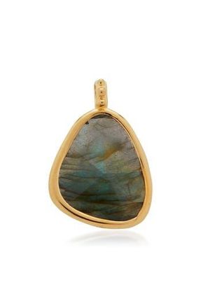 Monica Vinader Deia Stone Pendant Charm in 18Ct Gold Vermeil On Ster Slvr at Nordstrom Rack