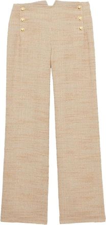 Ines De La Fressange Gabriel bridge broek - Dames - Straight fit broeken - Beige - L - Katoen - Broeken