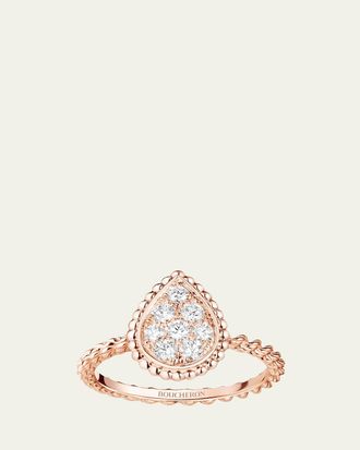Boucheron Serpent Boheme Pink Gold Motif Diamond Ring