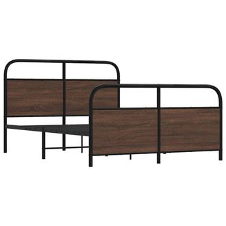 Berkfield Home Elegant Bed Frame Without Mattress 120x190 cm Small Double Brown