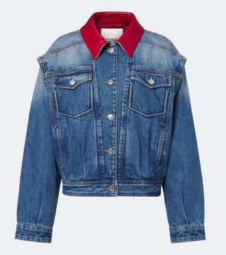 Isabel Marant Giacca di jeans Devyn con pelle