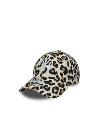 New Era Mens Baseball Cap 9forty Leopard Light Beige Polyester Hat