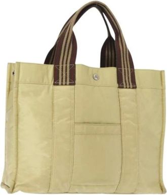 Burberry Pre-owned Tote Bags, female, Beige, Size: ONE SIZE Pre-owned Nylon Tote Bag