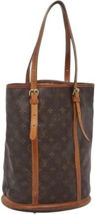 Louis Vuitton Tweedehands Canvas Louis Vuitton tassen - Dames - Vintage Shopper - Bruin - ONE Size - Leer - Vintage
