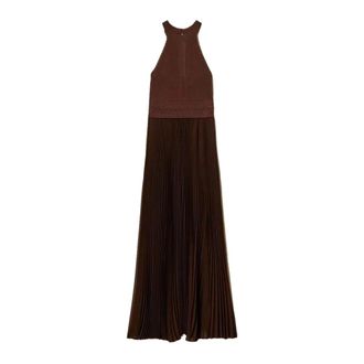 Twinset Maxi Dresses, female, Brown, Size: XS Twin-set Dresses