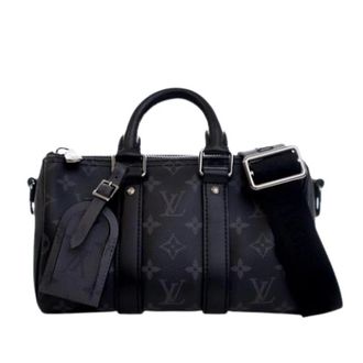 Louis Vuitton Vintage, unisex, Zwart, ONE Size, Pre-owned Keepall Bandouliere 25