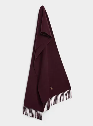 Polo Ralph Lauren Mens Small embroidered logo pure wool scarf