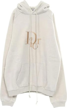 Dior x Christian Dior x ERLlogo embroidery pullover hoodie - Grey