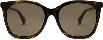 Gucci Occhiali da sole cat-eye GG - Marrone