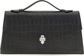Alexander McQueen Black Calf Leather Bos Taurus Womens Handbag