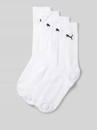 Puma Socken mit Label-Detail im 4er-Pack in Weiss, Gr&ouml;&szlig;e 39/42
