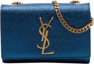 Saint Laurent Pre-owned Kate Crossbody Bag - Dames - Vintage Schoudertas - Blauw - ONE Size - Leer - Vintage