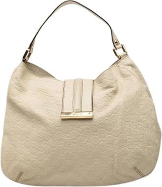 Gucci Pre-owned New Ladies Hobo Bag - Dames - Vintage Schoudertas - Beige - ONE Size - Leer - Vintage