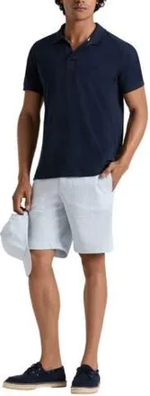 Vilebrequin Men Stretch Cotton Bermuda Shorts Seersuckers Stripes in Cyan at Nordstrom, Size X-Large