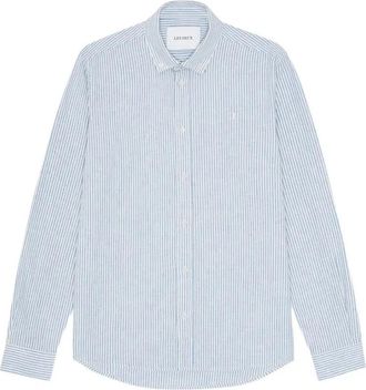 Les Deux Konrad Stripe Shirt - Heren - Casual Overhemden - Blauw - L - Overhemden