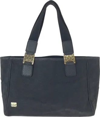 Gucci Black Gg Canvas & Leather Tote (Authentic Pre-Loved)