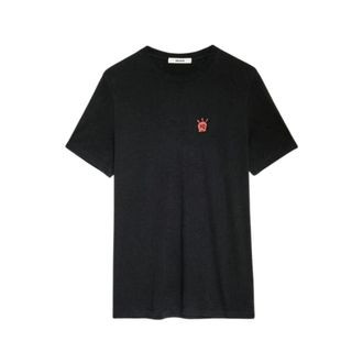 Zadig&Voltaire Tops, Heren, Zwart, L, Katoen, Skull XO T-Shirt