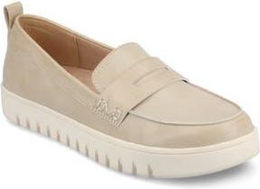 Journee Collection Tayla Penny Loafer - Wide Width Available in Beige at Nordstrom Rack, Size 9.5