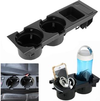 OEM Accesorios Para La Consola Central Del Bmw Serie 3 E46: Portavasos Dobles Y Monedero