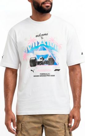 Puma x F1 Miami Washed Cotton Graphic T-Shirt in Puma White at Nordstrom, Size Xx-Large