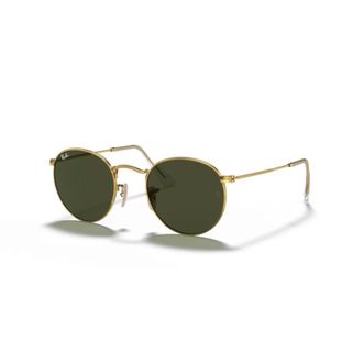 Ray-Ban Ronde Metalen Zonnebril - unisex - Zonnebrillen - Geel - 47 MM - Accessoires