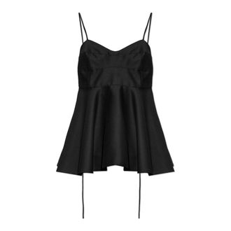 R&oacute;he Sleeveless Tops, female, Black, Size: XS Spaghetti Strap Top