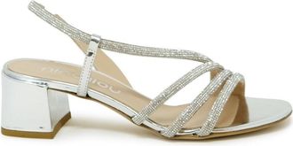 Ninalilou Silver Leather Sandal