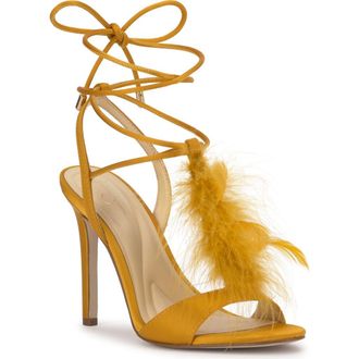 Jessica Simpson Jenzin Ankle Wrap Sandal in Yellow 01 at Nordstrom Rack, Size 7.5