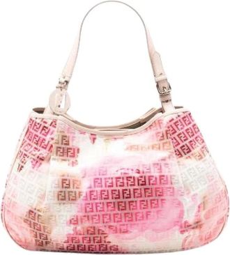 Fendi Pre-owned Shoulder Bags, female, Multicolor, Size: ONE SIZE Pre-owned Canvas Tote