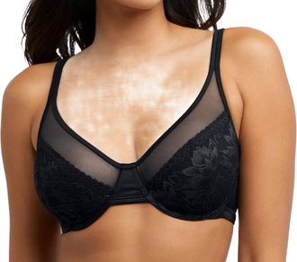 Bali Intimates U Lace Minimizer Underwire Bra In Black