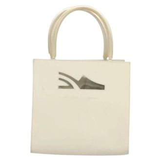Ferragamo Pre-owned Handbags, female, White, Size: ONE SIZE Pre-owned Leather Handbag